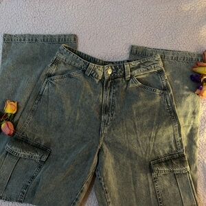 H&M Green Cargo Jeans